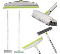 ToolSpace Cepillo de fregar y limpiaparabrisas de suelo con 2 tallos telescópicos 127 cm Cepillo de succión Cepillos rígidos Terraza Baño Garaje Cocina Bañera Alfombra