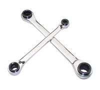 TOOLSTAR Llave de trinquete de anillo, 4 en 1, llave de trinquete reversible, multiusos, herramienta combinada de trinquete (paquete de 1, 17 x 19-22 x 24 mm)