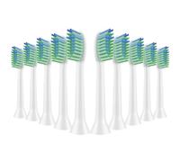 Toolsy Paquete de 10 cabezales de repuesto para cepillo de dientes eléctrico sónico 7am2m AM101/AM105, 10 unidades (blanco suave)