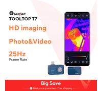 TOOLTOP T7 256*192 Android tipo C cámara de imagen térmica 25Hz cámara de imagen térmica móvil para detección de fallos de dispositivo de energía de Panel Solar T7
