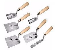 Toolty Paleta de estuco de acero inoxidable, paleta de masilla de pared, paleta de enlucido, paleta de acabado, -30, 50, 60, 80, 100, 120, 30x160 mm, mango de madera, bricolaje - TLTY-S009