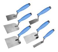 Toolty Paleta de estuco de acero inoxidable, paleta de masilla de pared, paleta de enlucido, paleta de acabado, paleta de acabado -50, 60, 80, 100, 120, 30x110 mm, mango de goma, DIY - TLTY-S012