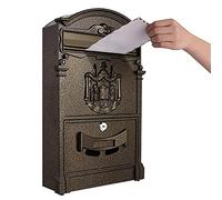 Tooluck Buzon Exterior Vintage, Buzones de Correos, Buzon Exterior Acero Inoxidable, Buzón Exterior de Gran Capacidad, Buzon de Pared Bronce