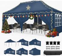 TOOLUCK - Carpa Plegable de 3 x 6 m, 3 x 6 m, Impermeable, para Exteriores, Profesional, para jardín, con 6 Paredes Laterales, Tienda de campaña UV 50+