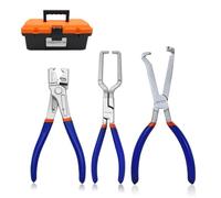 TOOLUTION Juego de 3 Alicates Desconexion Electrica Pinzas Multifuncion- Alicate Eléctrico 9", Herramienta Línea de Combustible, Alicate para Abrazaderas de Manguera