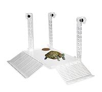 Toolzia Plataforma de tortuga para tomar el sol, tanque de accesorios para acuario con escalera de roca