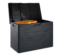 Toomax Baúl Multibox Woody's 160L para herramientas de exterior, efecto madera, Dim. 77,5 x 44,5 x 52,7 h, Art.186 (gris pardo) (160 x 77,5 x 44,5 x 52,7 h, Antracita)