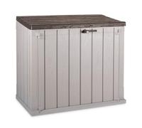 Toomax Cobertizo Storer Plus, de jardín, art. 090, Dim. 129,5 x 74,5 x 111 h, color gris topo/marrón