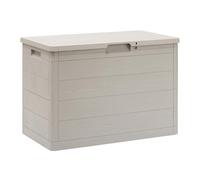 Toomax Baúl Multibox Woody's portaherramientas para exteriores, baúl de 160 L, color gris pardo, dimensiones 77,5 x 44,5 x 52,7 cm