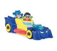 TOMY Juguete Toomies Bizak Batmobil 30693262 3 en 1, incluye Batman y Robin, a partir de 12 meses