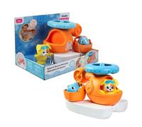 Toomies Bizak 30693305 Helicóptero Salpicaduras y Rescate, para la Bañera con aspas Giratorias y Cesta de Rescate, Incluye 2 Figuras, el Juego Óptimo para la Bañera a Partir de los 12 Meses