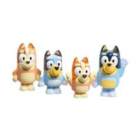 Toomies Bluey Squirter - Juego de 4 Juguetes de baño con Bluey, Bingo, mamá y papá, diversión con Salpicaduras de Agua para niños pequeños, diseñado para Manos pequeñas, fomenta Las Habilidades