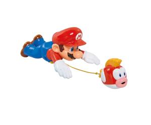 TOOMIES My Mario - Figura de baño Flotante Mario sin Pilas, a Partir de 2 | Cheep Cheep Cheep Tirar y soltar las piernas de juguete de baño para bañera o piscina infantil con licencia de Nintendo