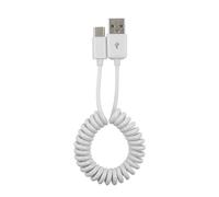 TOONZZ Cable USB de Datos elástico de 90cm, Conector de Control Remoto for línea de teléfono Android for dji Phantom 4/3, Accesorios for Dron Inspire1 (Color : White for Android)