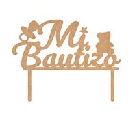 Tooper para tarta Mi Bautizo de madera