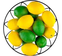 Toopify 20 Limones Artificiales de Mezcla de Color Amarillo y Verde, Limones de Frutas Falsas, simulación Realista para decoración del hogar, casa, Cocina, Fiesta