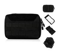 ToopMount Bolsa Táctica Molle, Bolsa Organizadora de Herramientas EDC con Doble Cremallera, Riñonera Modular Impermeable con Funda para Mapas, para Sistema Molle de Mochilas, Chalecos y Cinturones.