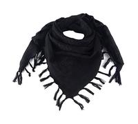 ToopMount Scarf Shemagh Military Tactical Desert Keffiyeh Scarf Head Neck Scarf Algodón 43x43 Pulgadas Colorido Bufandas árabes Abrigo con Borla para Hombres y Mujeres (Black)
