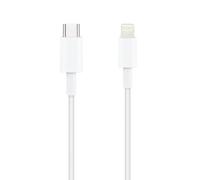 Cable nanocable lightning a usb tipo c apple iphone ipad ipod blanco 1m