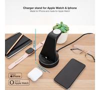 TooQ - Base de Carga para Apple Watch y iPhone, Negro