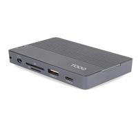 Caja PC TooQ TQE-2242G M.2 Aluminio Gris con HUB USB-C 10 en 1