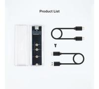 TooQ - Caja Externa para SSD M.2 NGFF/NVMe, Transparente, RGB