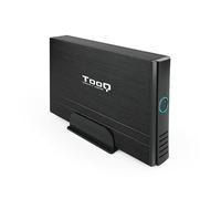 Tooq TQE-3520B - Carcasa para Discos Duros HDD de 3.5", (IDE, SATA I/II/III, USB 2.0), Aluminio con Soporte de plastico, indicador LED, Color Negro, 350 grs.