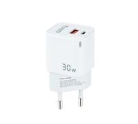 TOOQ TQWC-GANQCPD30WT - Cargador DE Pared GAN USB-C/PD + USB-A/QC 30W