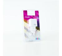 TooQ - Cargador de Pared USB-C/PD + USB-A/QC 20W, Blanco