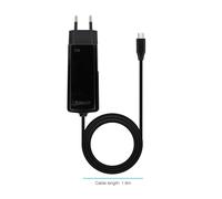 CARGADOR TOOQ PORTATIL GAN USB-C PD 65W CUBICO NEGRO