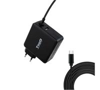 TOOQ TQLC-USBC90PD - Cargador de Portátil con 2 Puertos, 1 Puerto USB-C y un Puerto PD3.0, 90W totales, para Ordenadores portátiles, Tablets y teléfonos móviles, Color Negro