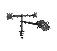 Tooq DB1202TN-B Soporte mesa 2 pantallas+ portatil