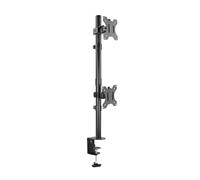 TOOQ DB1233TNV-B - Soporte de Mesa, Giratorio e Inclinable, Vertical, para 2 Pantallas 13”-32”