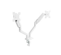 TooQ Soporte de mesa DB1434TNR-W para 2 pantallas 13-34" giratorio e inclinable hasta 10 kg Blanco
