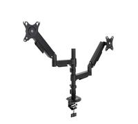 TOOQ DB1533TNR-B - Soporte de Mesa para 2 Pantallas 17”-32”, Color Negro