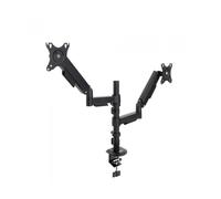 Soporte de Mesa para 2 Monitores TooQ DB1533TNR-B/ Giratorio/ Inclinable/ hasta 9kg