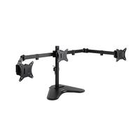 TOOQ DB1704TN-B - Soporte de Mesa con Peana para 3 Pantallas de 17" a 27", Color Negro