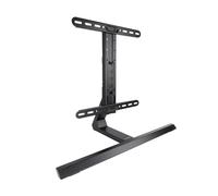TOOQ DB3265F-B - Soporte de Mesa de Acero para Pantallas 32"-65", Altura Ajustable, con Peana, Color Negro