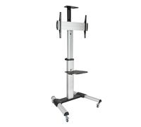 TOOQ FS1870M-B - Soporte de Suelo con Ruedas para Pantallas 37"-70", Sistema rotación 90º, Negro y Plata