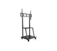 TooQ FS20100M-B, Soporte de pie portátil para panel plano, Negro, Metal, 2,54 m (100"), Pantalla de ordenador-televisión, 150 kg