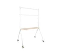 TOOQ FS20207M-W - ilove Soporte de Suelo con Ruedas para Pantalla 49"-80", Color Blanco y Haya