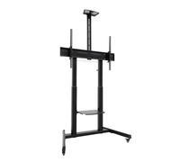 TooQ Soporte de suelo AQUILES FS20406HM-B Altura regulable, inclinable con ruedas 60"-100" Negro