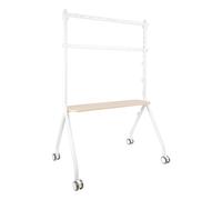 TOOQ FS20207M-W - ilove Soporte de Suelo con Ruedas para Pantalla 49"-80", Color Blanco y Haya