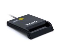 TooQ Lector de tarjetas externo TQR-210B – DNIe y tarjetas inteligentes – USB 2.0 – Negro