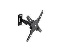 TOOQ LP1343TN-B - Soporte de Pared, Inclinable y Giratorio para Pantallas 13"-43", Rotatorio, hasta 20 kg de Peso, Compatible con Pantallas Curvas, Color Negro
