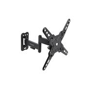 TOOQ LP1344TN-B - Soporte de Pared, Inclinable y Giratorio para Pantallas 13"-43", Rotatorio, hasta 20 kg de Peso, Compatible con Pantallas Curvas, Color Negro