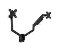 TOOQ LP1434TNR-B - Soporte de Pared para 2 Pantallas 13”-34”, Color Negro