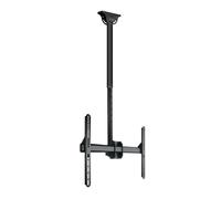 TOOQ LPCE1170TSLI-B - Soporte de Techo Extensible, Inclinable y Giratorio para Pantallas de 37" a 70", Rotación de 360°, hasta 50 Kg de Peso, VESA hasta 600x400, Color Negro