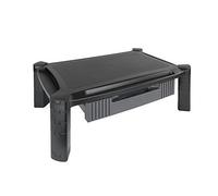 TOOQ MMPSSD01 - Soporte Elevador Regulable Multiusos con Cajón, Color Negro