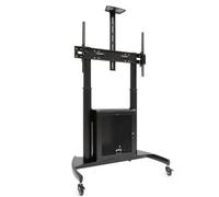Soporte de suelo TooQ NARNIA para pantallas 60"-100" altura ajustable negro acero armario rack
